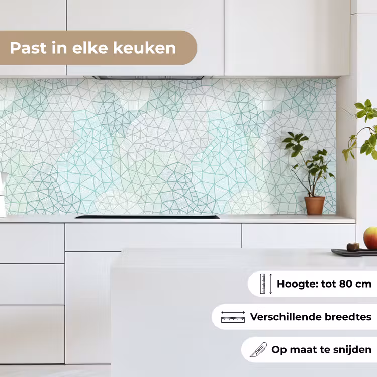 Keuken achterwand - Geometrie - Patroon - Groen — 7