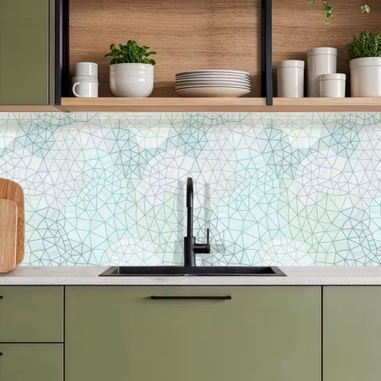Keuken achterwand - Geometrie - Patroon - Groen — 8