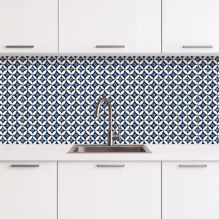 Keuken achterwand - Japan - Patronen - Blauw — 4