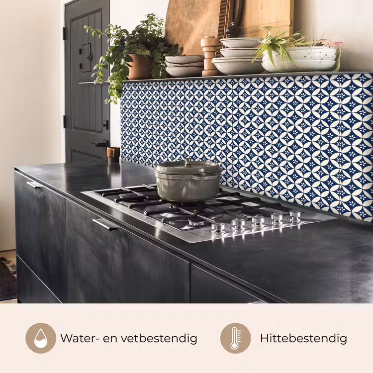 Keuken achterwand - Japan - Patronen - Blauw — 5