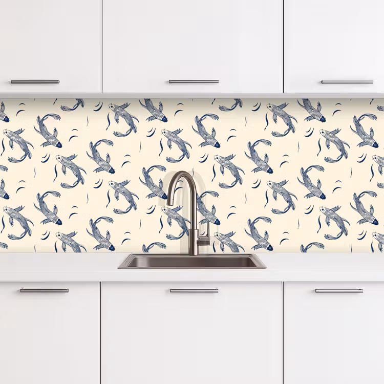 Keuken achterwand - Karper - Vis - Japan - Patronen — 4