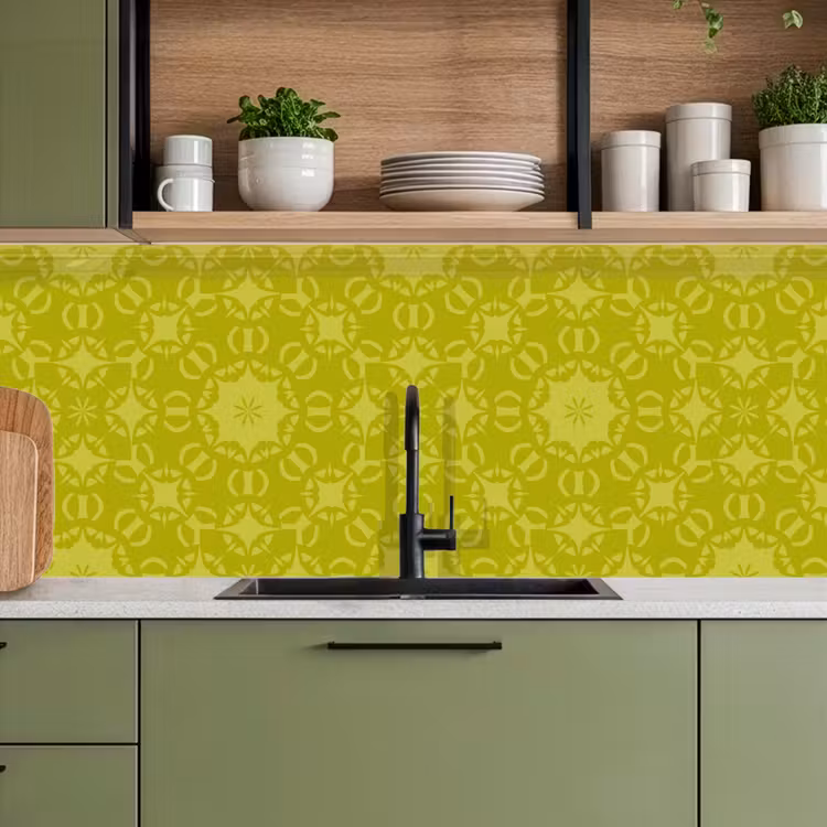 Keuken achterwand - Kompas - Groen - Patronen — 8