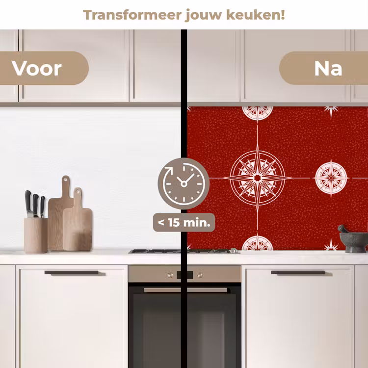 Keuken achterwand - Kompas - Reizen - Patronen — 3