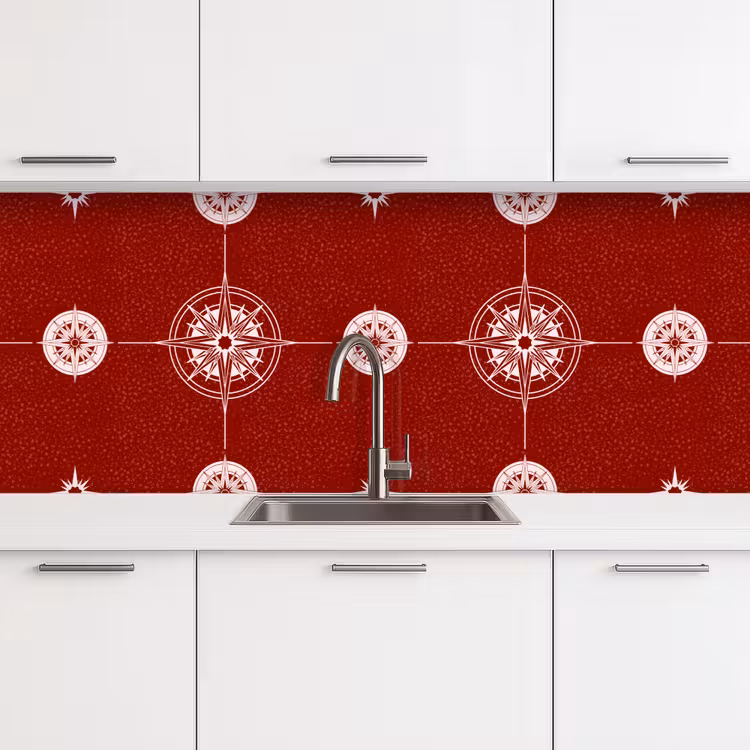 Keuken achterwand - Kompas - Reizen - Patronen — 4