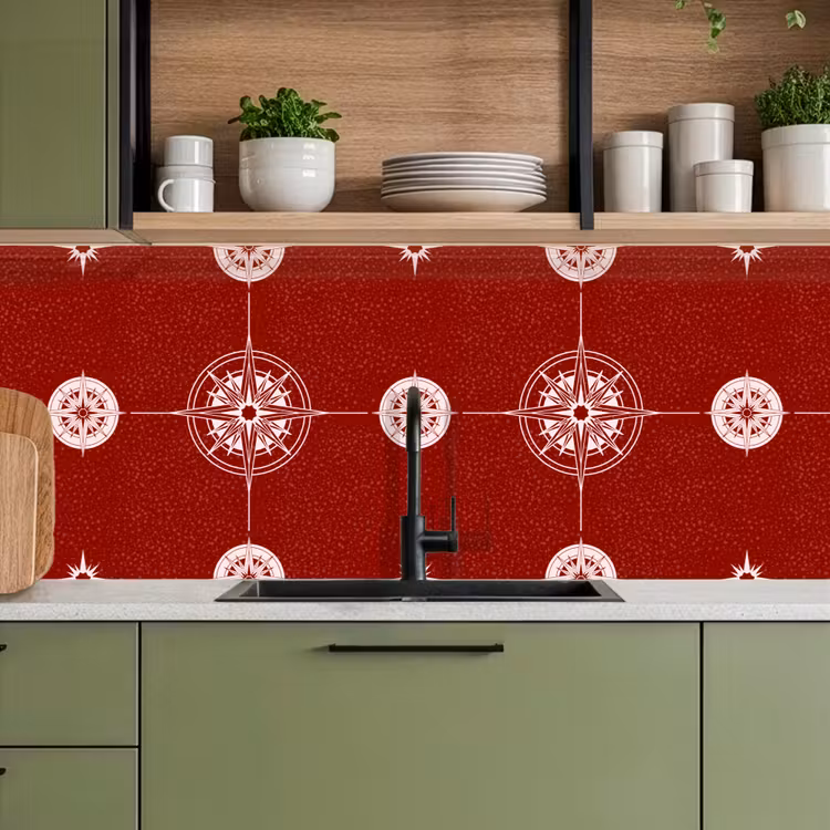 Keuken achterwand - Kompas - Reizen - Patronen — 8