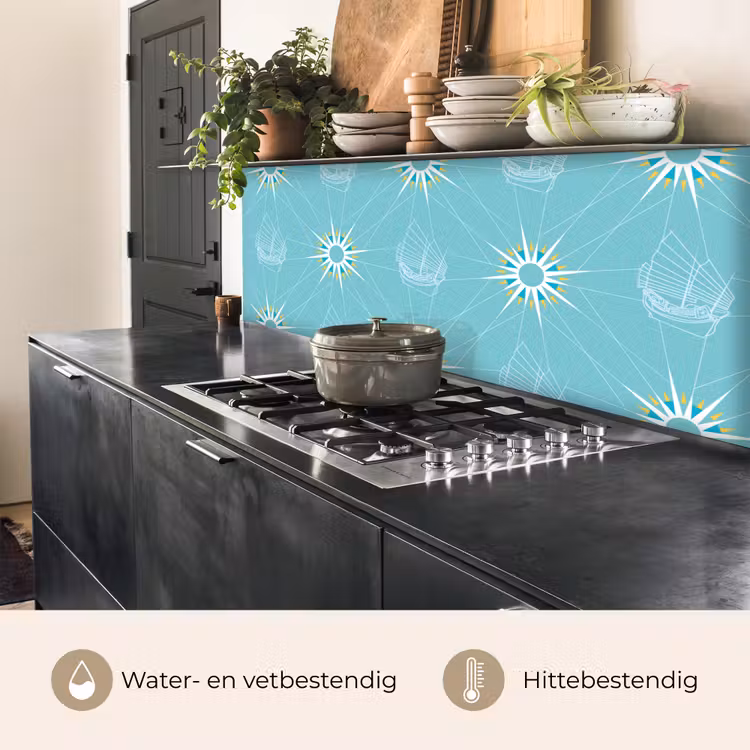 Keuken achterwand - Kompas - Zeilen - Boot - Patronen — 5