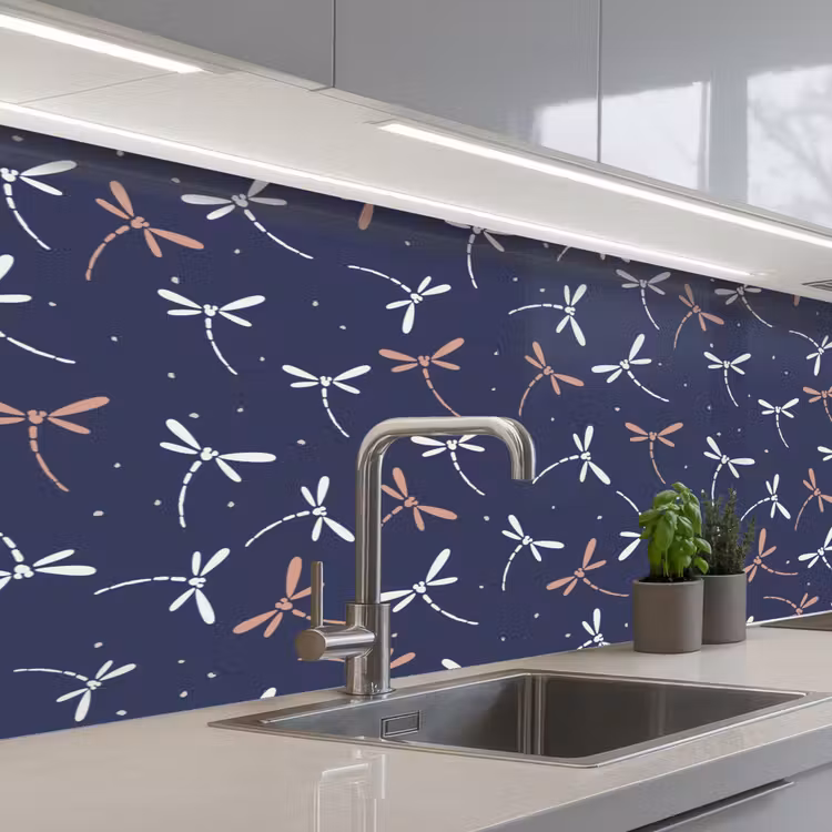 Keuken achterwand - Libelle - Patronen - Pastel - Japans — 2