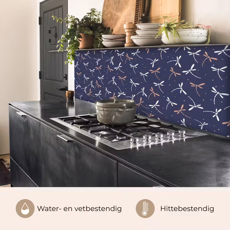 Keuken achterwand - Libelle - Patronen - Pastel - Japans — 5