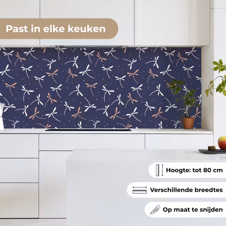 Keuken achterwand - Libelle - Patronen - Pastel - Japans — 7