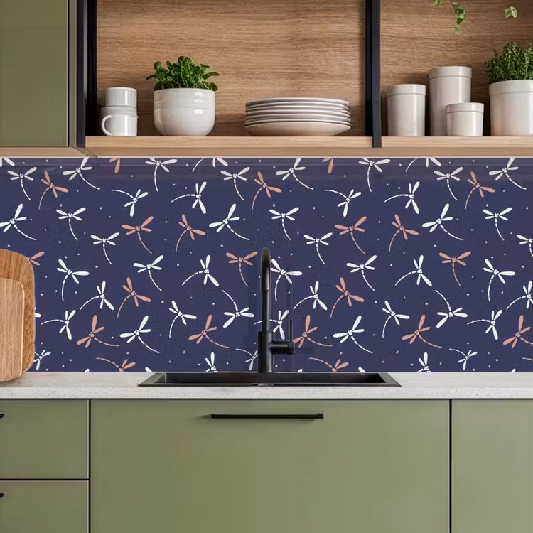 Keuken achterwand - Libelle - Patronen - Pastel - Japans — 8