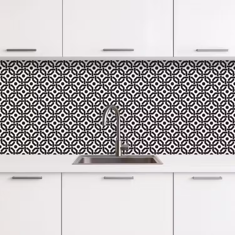 Keuken achterwand - Zwart - Geometrie - Design — 4