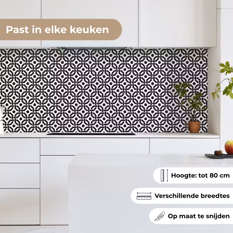 Keuken achterwand - Zwart - Geometrie - Design — 7