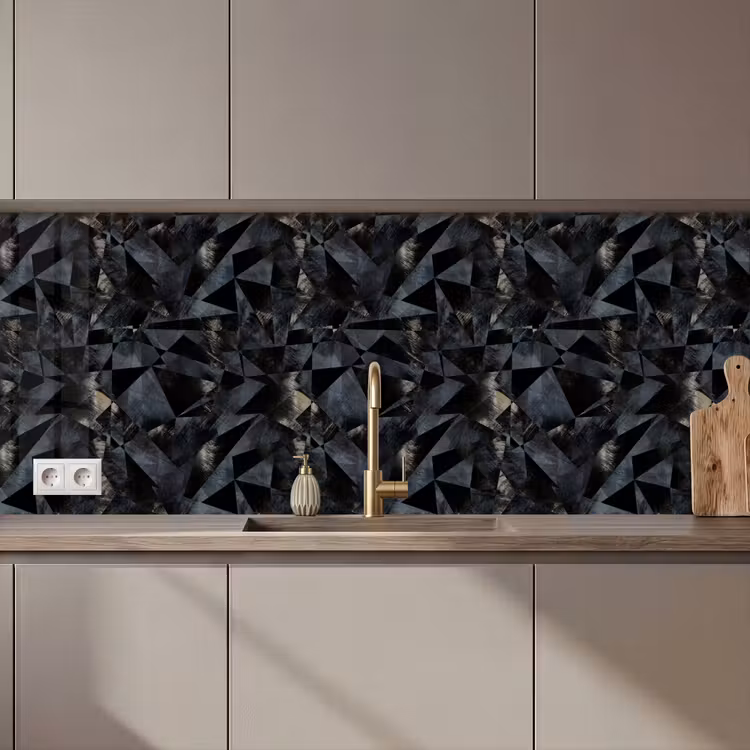 Keuken achterwand - Driehoeken - Abstract - Donker — 1