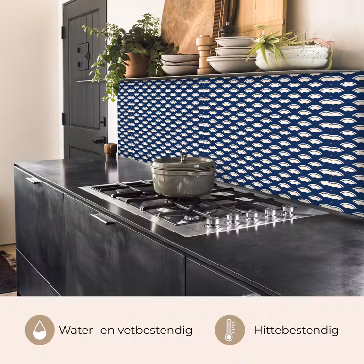 Keuken achterwand - Japans - Blauw - Wit - Patronen — 5