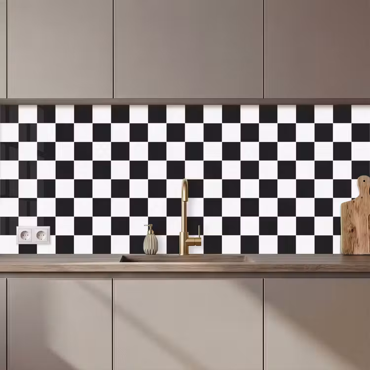 Keuken achterwand - Klassiek - Patroon - Zwart - Wit — 1