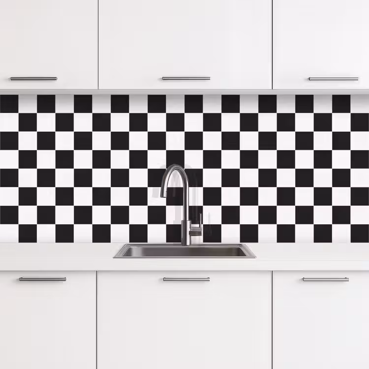Keuken achterwand - Klassiek - Patroon - Zwart - Wit — 4