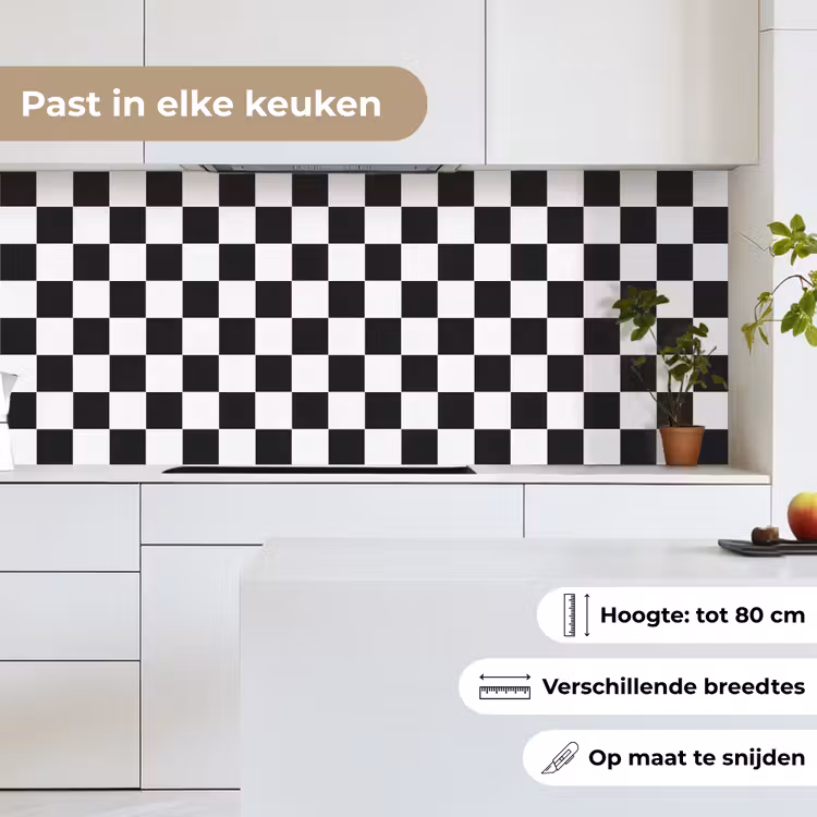 Keuken achterwand - Klassiek - Patroon - Zwart - Wit — 7