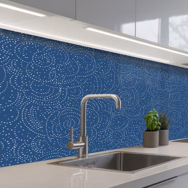 Keuken achterwand - Patroon - Blauw - Japan — 2