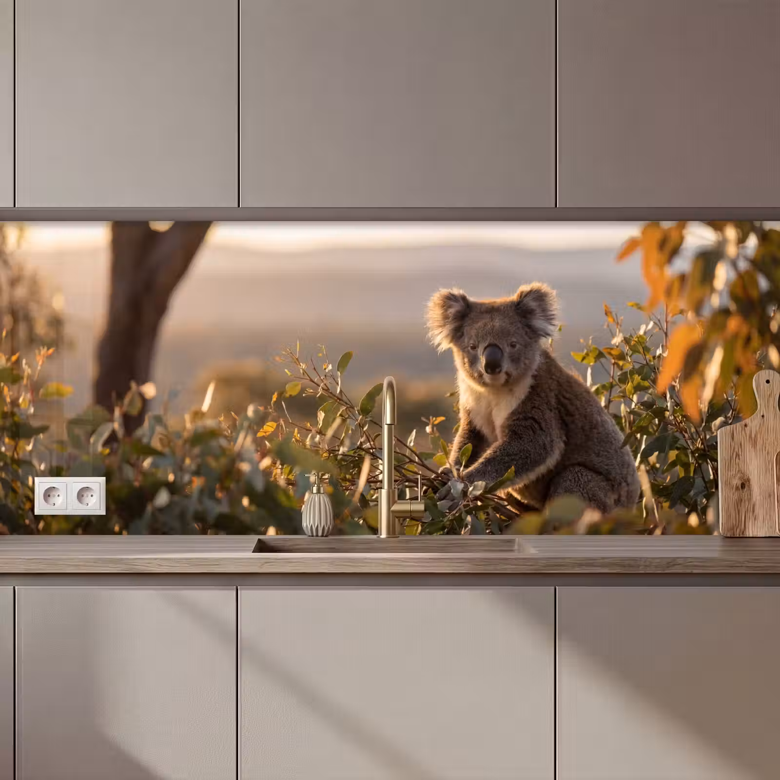 Keuken achterwand - Koala - Bladeren - Ochtendlicht — 1