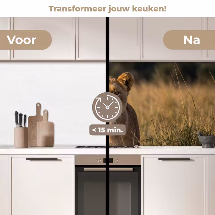 Keuken achterwand - Leeuwin - Gras - Geel — 3