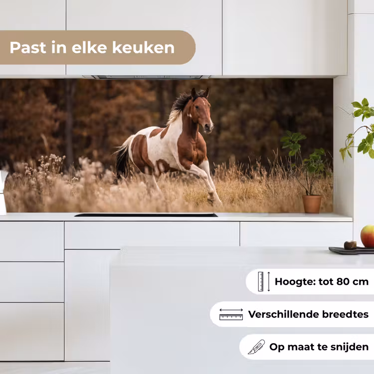Keuken achterwand - Paard - Bruin - Gras — 7