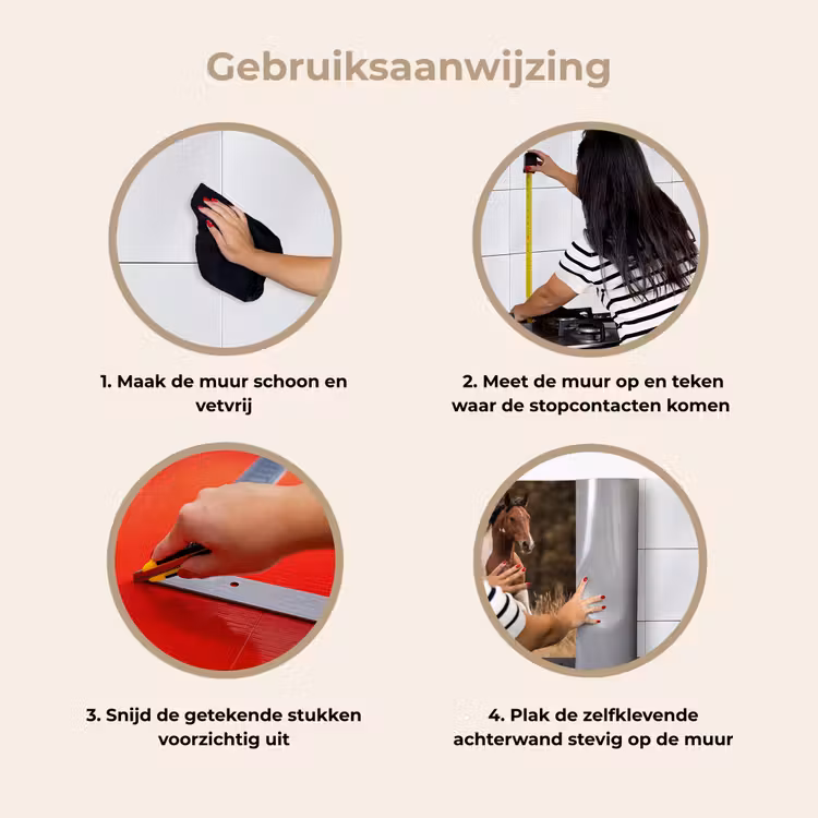 Keuken achterwand - Paard - Bruin - Gras — 9