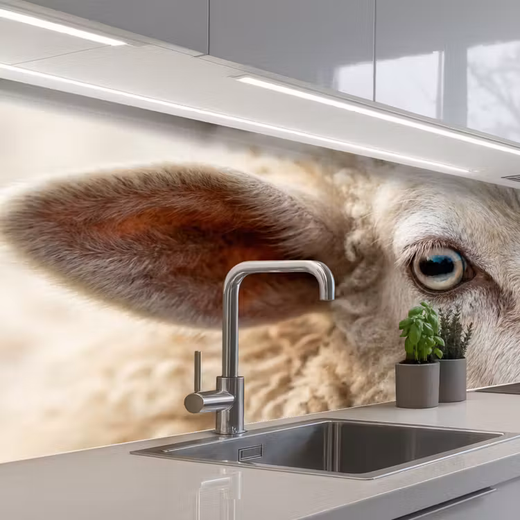 Keuken achterwand - Schaap - Oog - Wit — 2