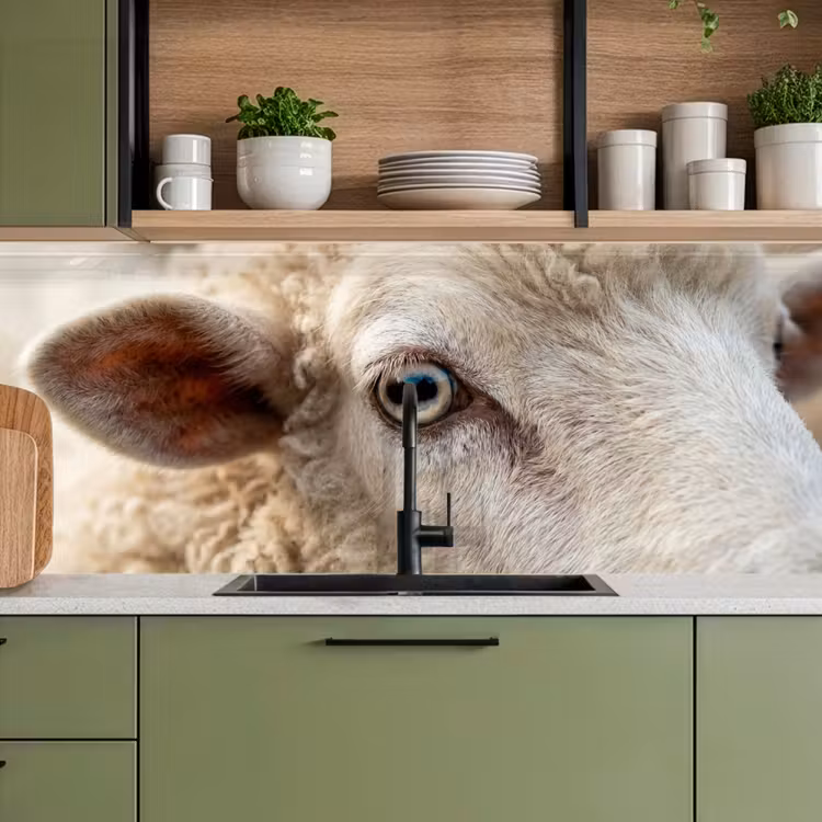 Keuken achterwand - Schaap - Oog - Wit — 8