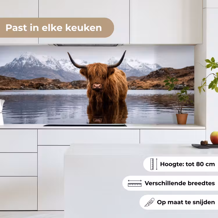 Keuken achterwand - Schotse hooglander - Bruin - Water — 7