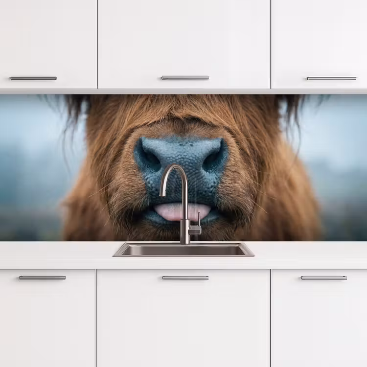 Keuken achterwand - Schotse hooglander - Neus - Bruin — 4