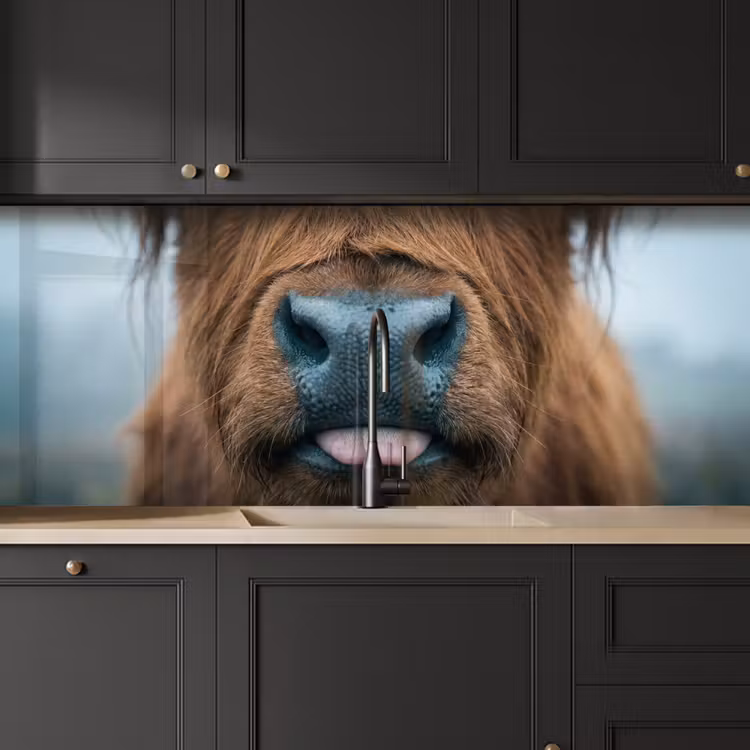 Keuken achterwand - Schotse hooglander - Neus - Bruin — 6