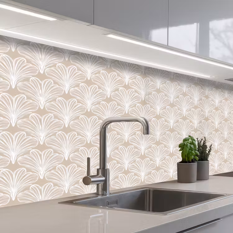 Keuken achterwand - Vintage - Waaier -Crème — 2