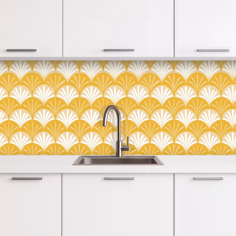 Keuken achterwand - Waaier - Geel - Art — 4