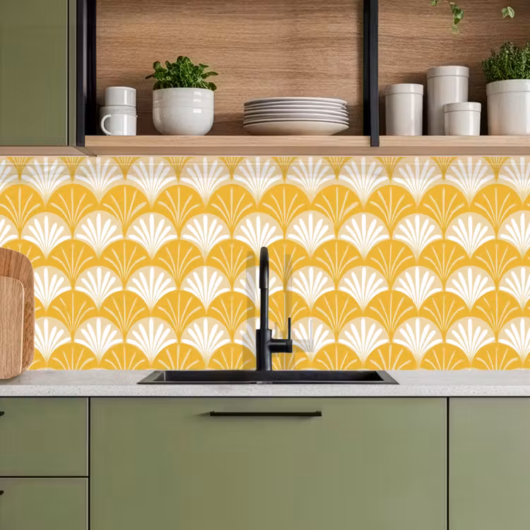 Keuken achterwand - Waaier - Geel - Art — 8