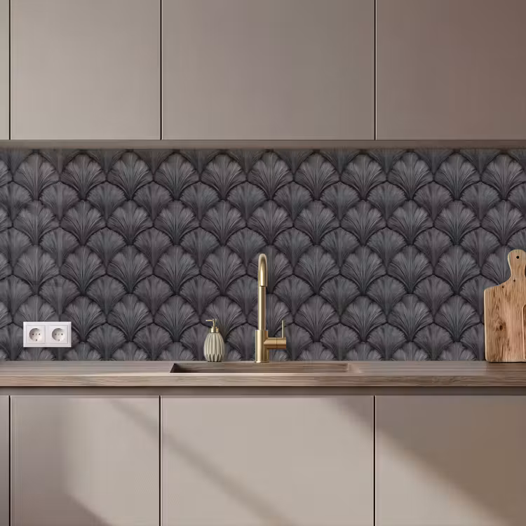 Keuken achterwand - Waaier - Motief - Grijs — 1