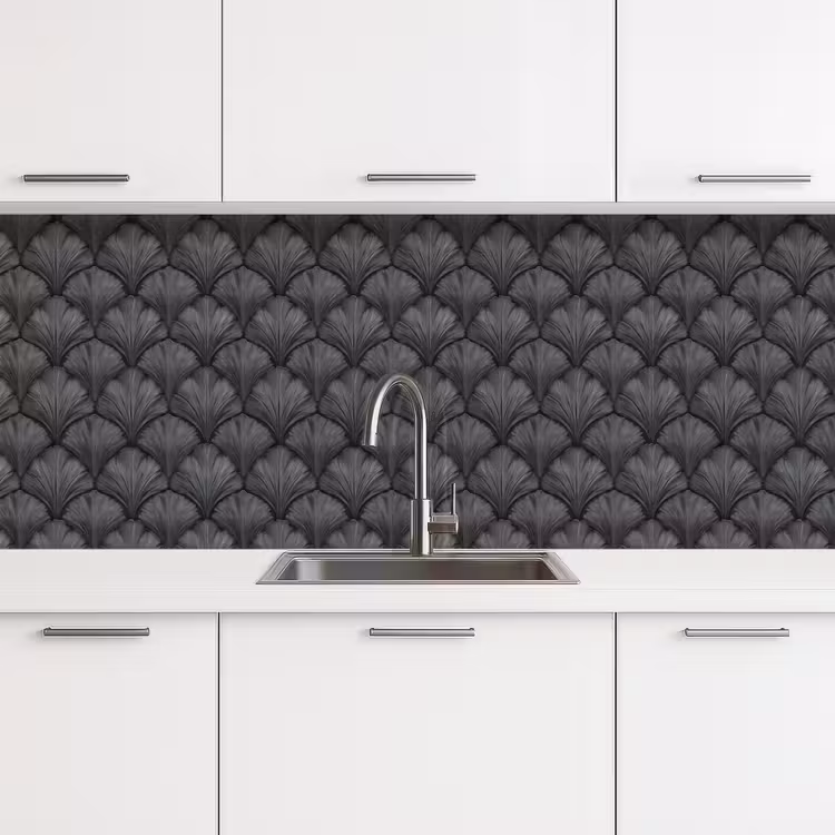 Keuken achterwand - Waaier - Motief - Grijs — 4
