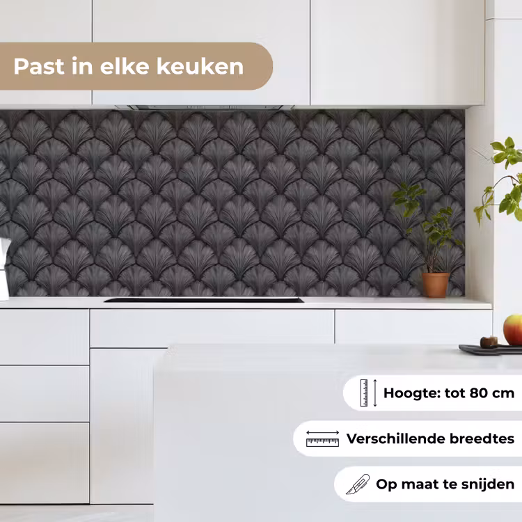 Keuken achterwand - Waaier - Motief - Grijs — 7