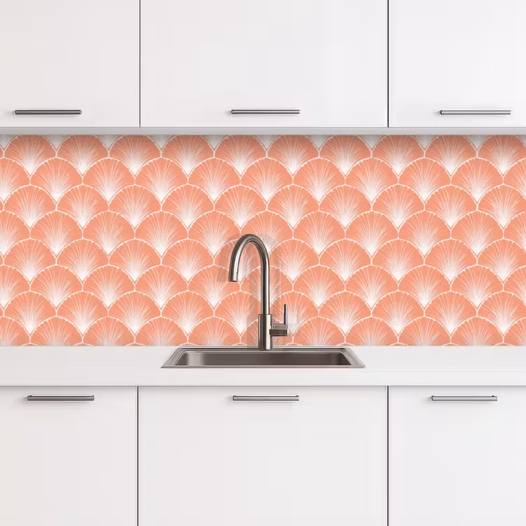 Keuken achterwand - Waaier - Motief - Zalmroze — 4