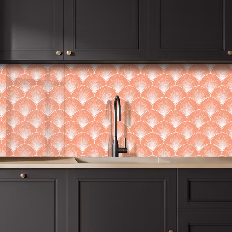 Keuken achterwand - Waaier - Motief - Zalmroze — 6