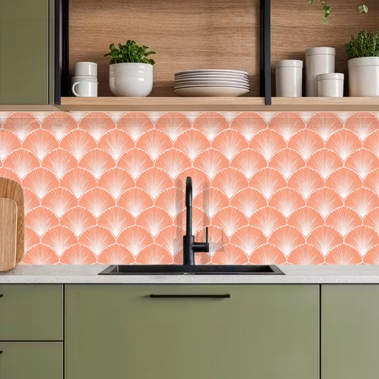 Keuken achterwand - Waaier - Motief - Zalmroze — 8