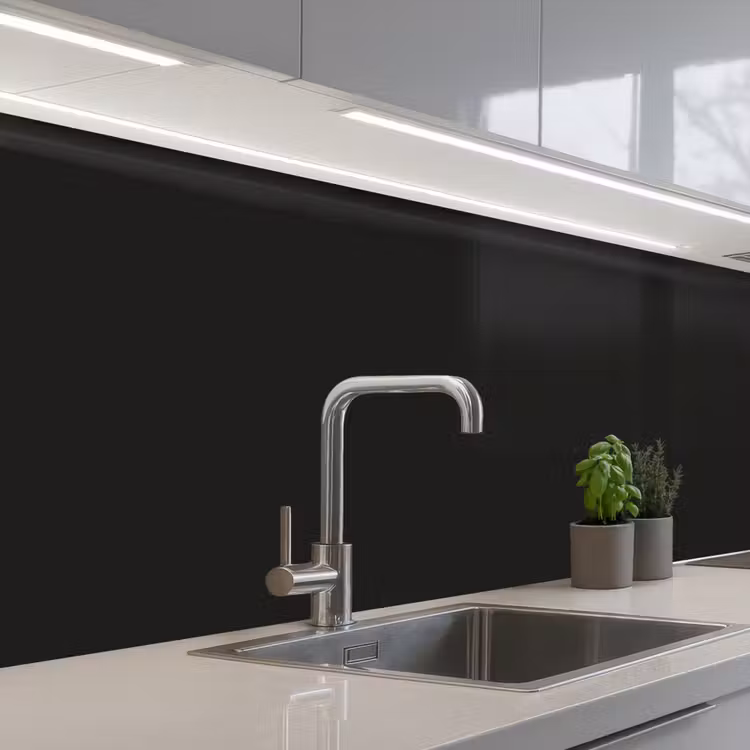 Keuken achterwand - Bestek - Staand - Zwart - Wit — 2