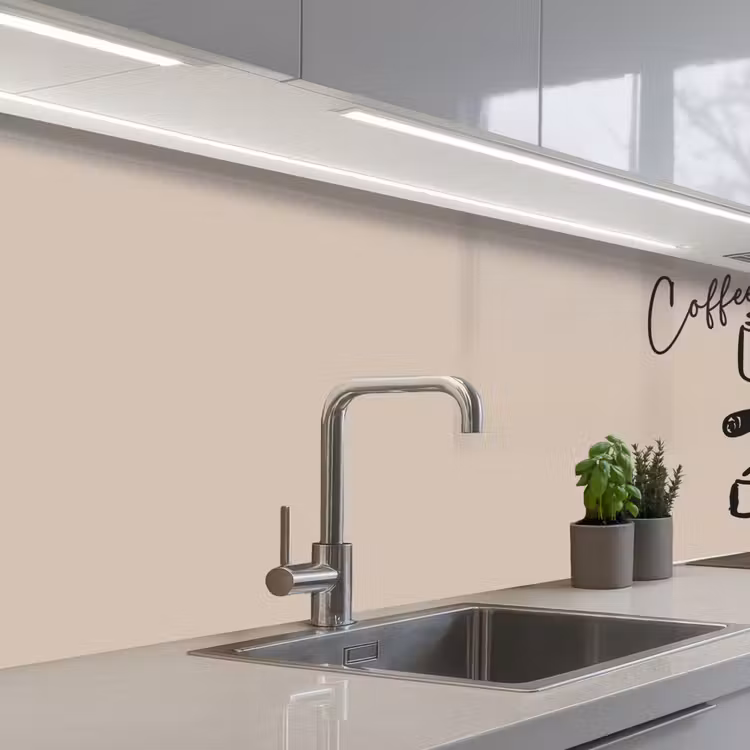 Keuken achterwand - Espressomachine - Beige - Zwart — 2