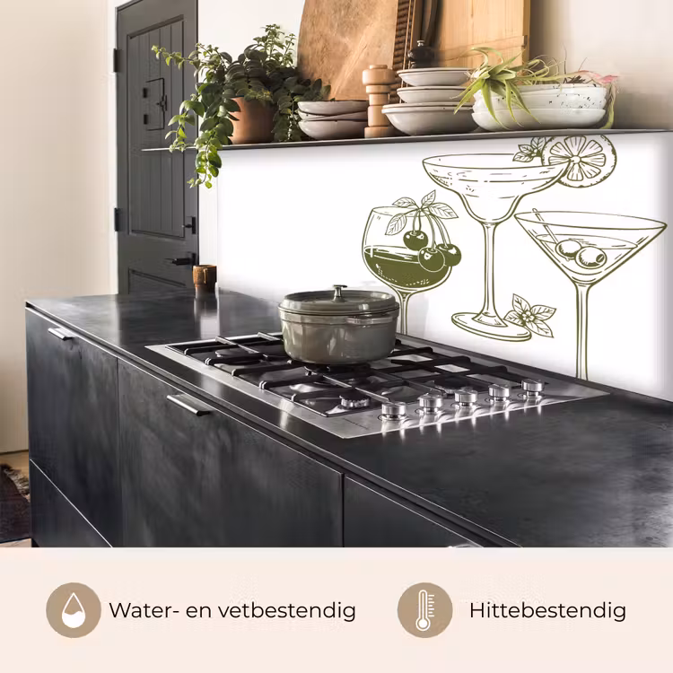 Keuken achterwand - Glazen - Cocktails - Groen — 5