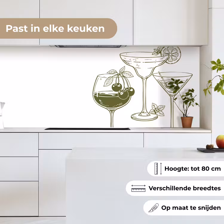 Keuken achterwand - Glazen - Cocktails - Groen — 7