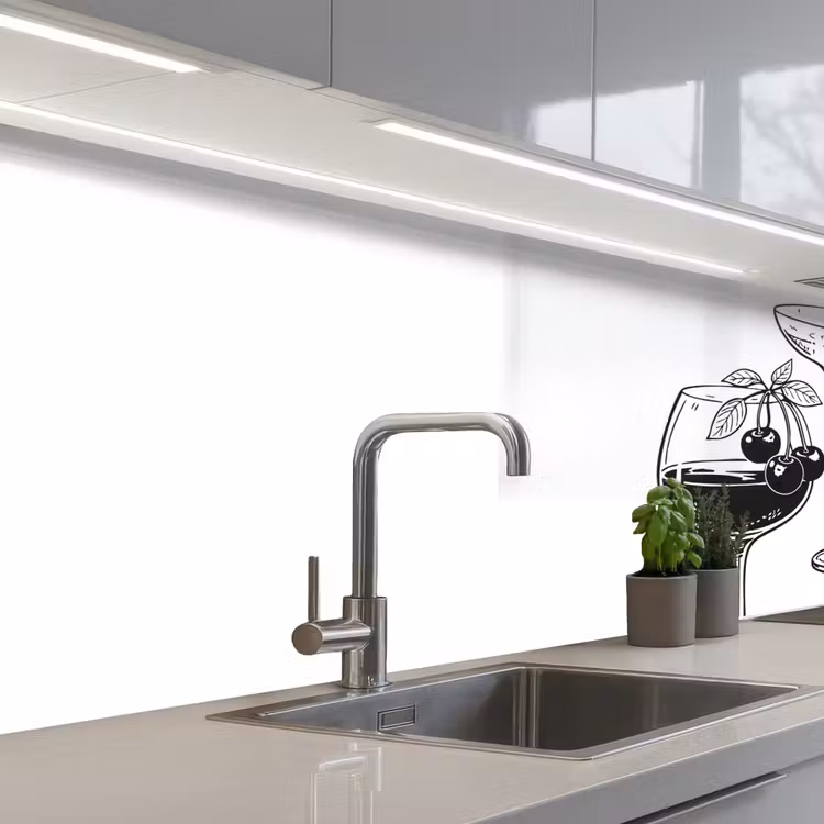 Keuken achterwand - Glazen - Cocktails - Zwart - wit — 2