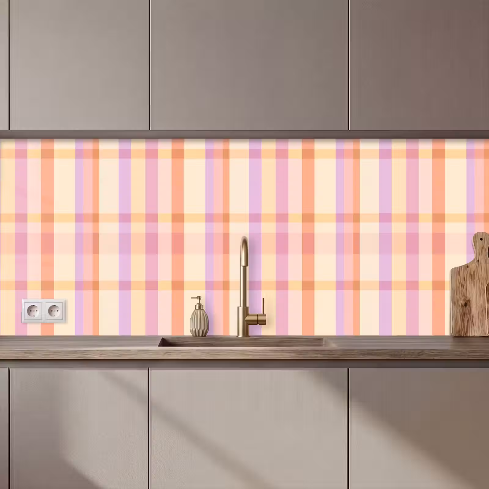 Keuken achterwand - Pastel - uitpatroon - Geometrisch — 1