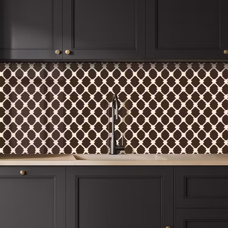 Keuken achterwand - Bruin - Ruitpatroon - Geometrisch — 6