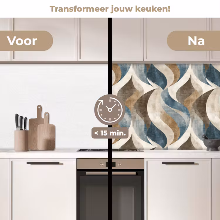 Keuken achterwand - Abstract - Golven - Kleurrijk — 3