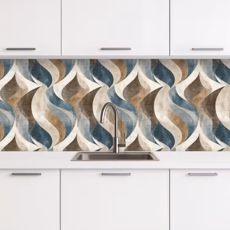 Keuken achterwand - Abstract - Golven - Kleurrijk — 4