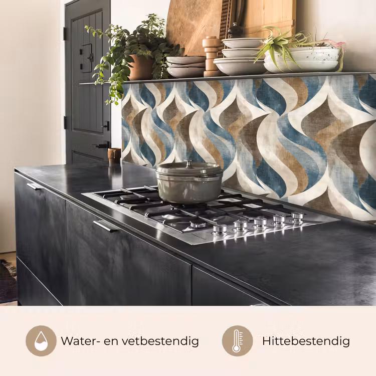 Keuken achterwand - Abstract - Golven - Kleurrijk — 5